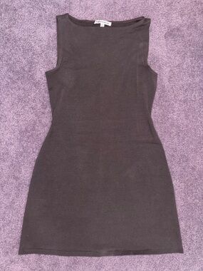 Reformation Dark Brown Sleeveless Mini Dress